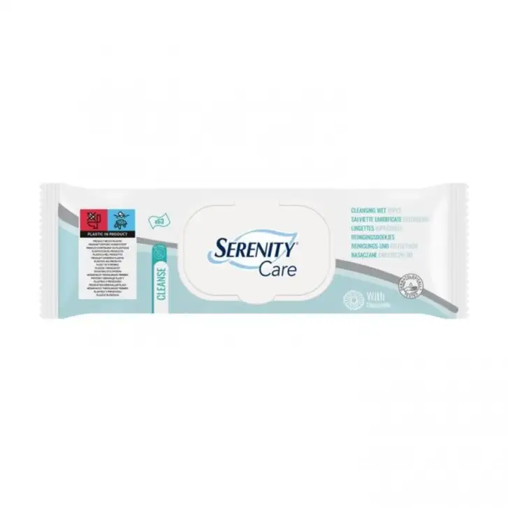Salviette Umidificate Detergenti con Camomilla 63 Pezzi - Serenity