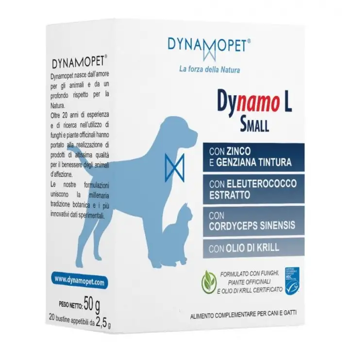 Dynamo Alimento Complementare Gel Difese Naturali per Cani taglia Media 20 Bustine - Dynamopet