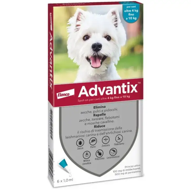 Advantix Spot On Cani 4-10 kg, 6 Pipette - Advantix
