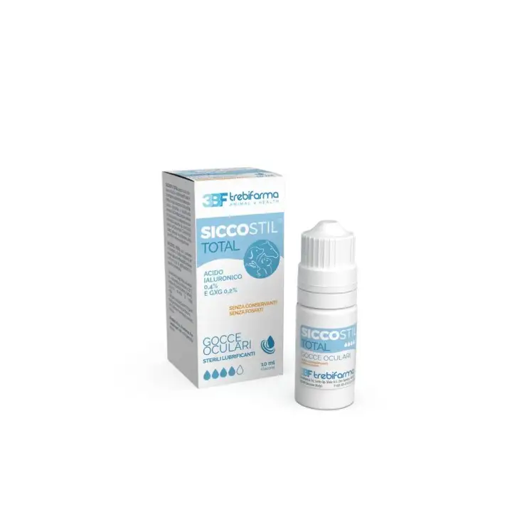 Siccostil Total Gocce Oculari Lubrificanti per Animali 10ml - Trebifarma