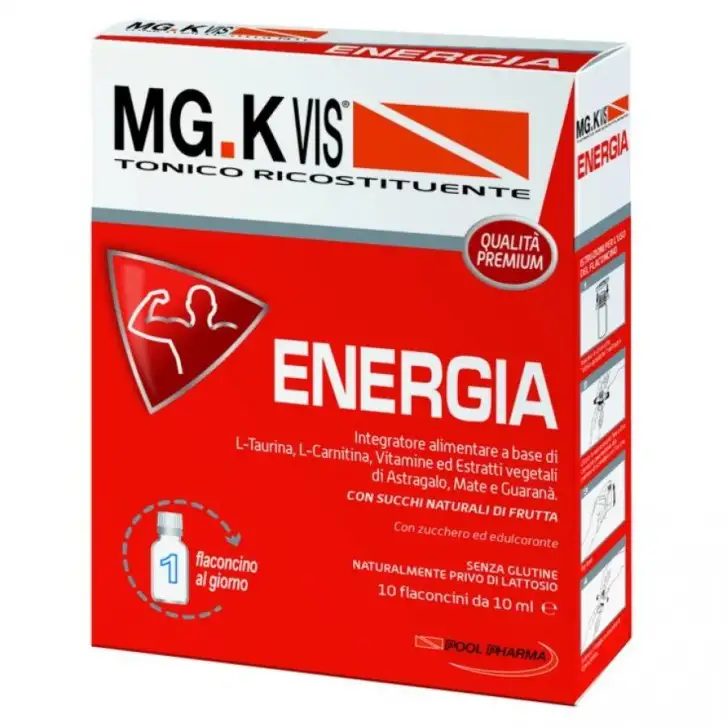 MGK Vis Tonico Ricostituente Energia 10 Flaconcini - Pool Pharma