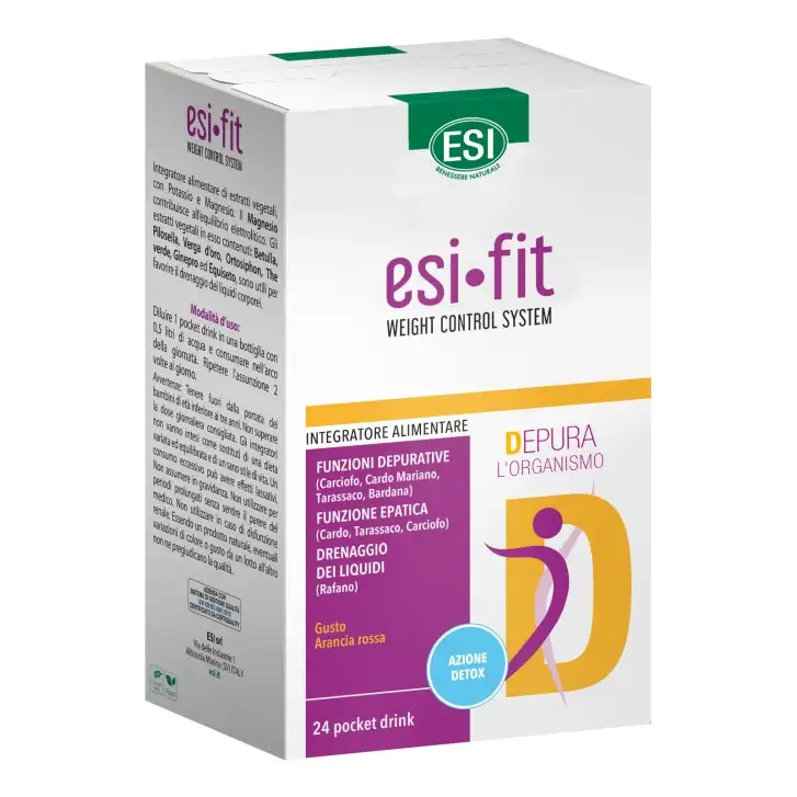 Fit Depura Integratore Drenante Arancia Rossa 24 Pocket Drink - ESI