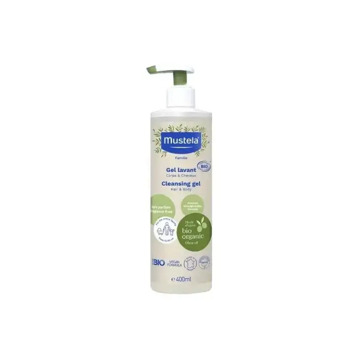 Gel Detergente Bio 400ml per Corpo e Capelli - Mustela