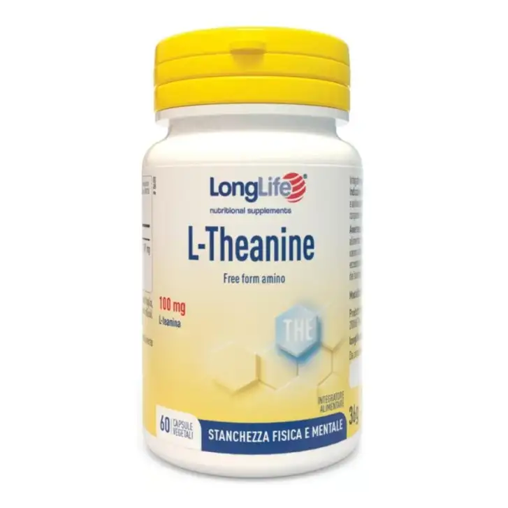 L-Theanine Integratore da Tè Verde 60 Capsule - Longlife