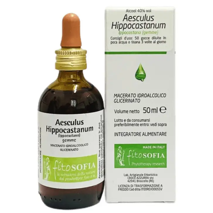 Macerato Glicerico Aesculus Hippocastanum Integratore Circolazione e Intestino 50ml - Fitosofia