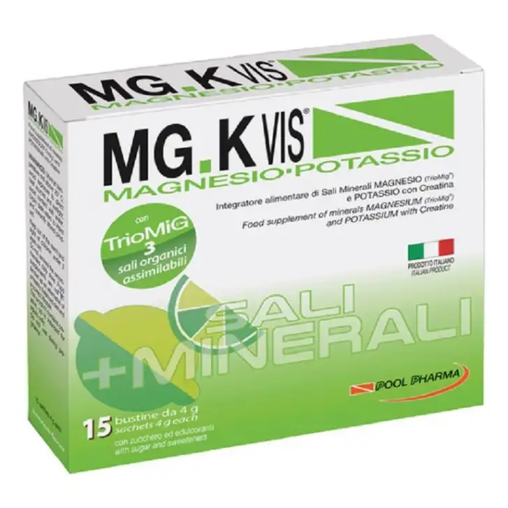 MGK-VIS Magnesio Potassio Lemonade Integratore 15 Bustine - MGK-VIS