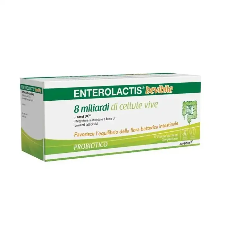 Enterolactis Bevibile Integratore di Fermenti Lattici 12 Flaconcini - Enterolactis
