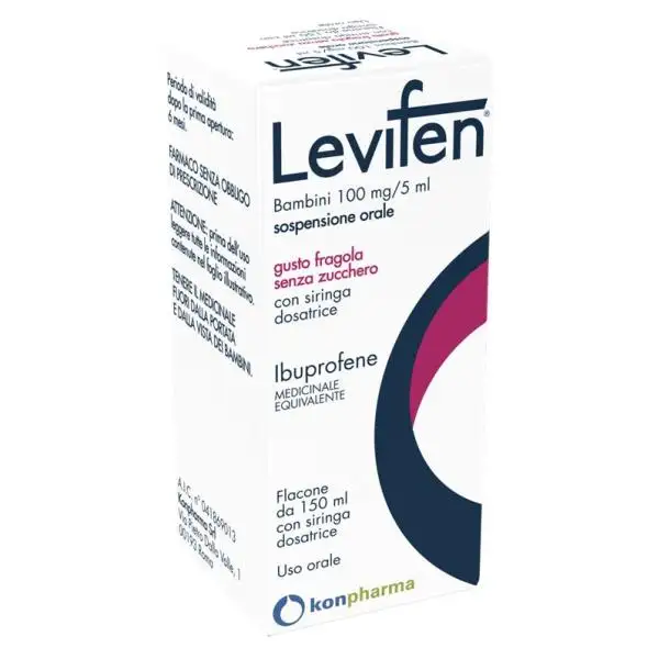Levifen Orale Sosp 150ml 100mg/5ml Gusto Fragola Senza Zu