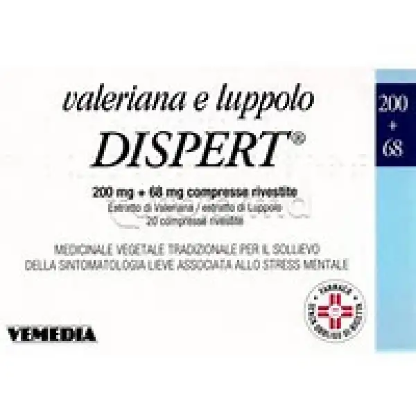 Valeriana e Luppolo Dispert 200 mg + 68 mg Antistress Mentale 20 Compresse