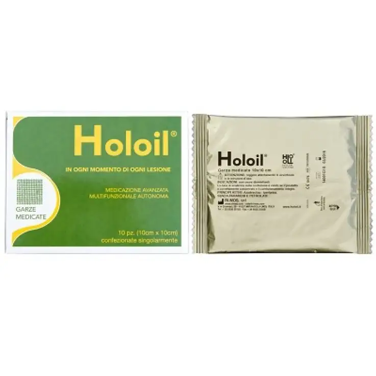 HOLOIL GARZE 10X10X10P(IPERIC/OL