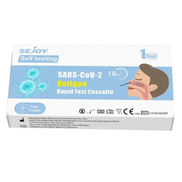 TEST ANTIGENICO RAPIDO COVID-19 SEJOY AUTODIAGNOSTICO DETERMINAZIONE QUALITATIVA ANTIGENI SARS-COV-2 IN TAMPONI NASALI MEDIANTE IMMUNOCROMATOGRAFIA