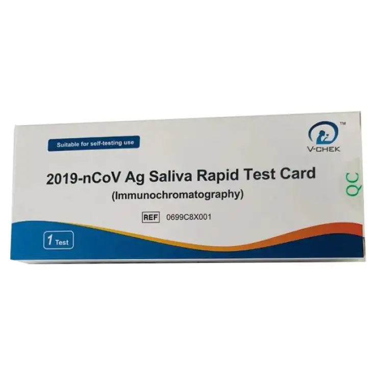V-CHEK 2019-NCOV ANTIGEN SALIVA RAPID TEST CARD IMMUNOCHROMATOGRAPHY SELFTEST 1 PEZZO