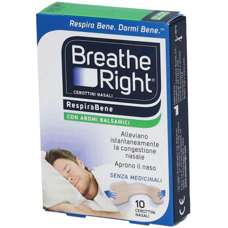 CEROTTI NASALI BREATH RIGHT BALSAMICI 10 PEZZI