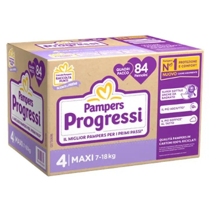 PAMPERS QU progressi MAXI 84 pannolini