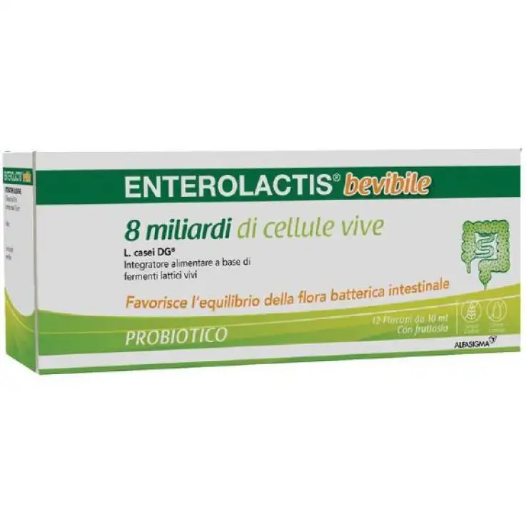 ENTEROLACTIS BEVIBILE BAMBINI 12 FLACONCINI