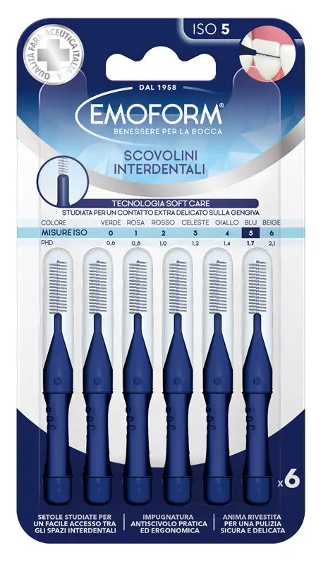 Emoform scovolino iso 5 blu 6 pezzi
