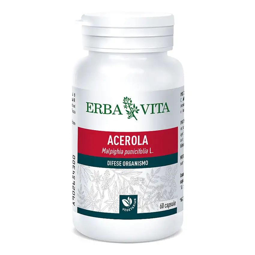ACEROLA 60 CAPSULE 550MG ERBAVITA