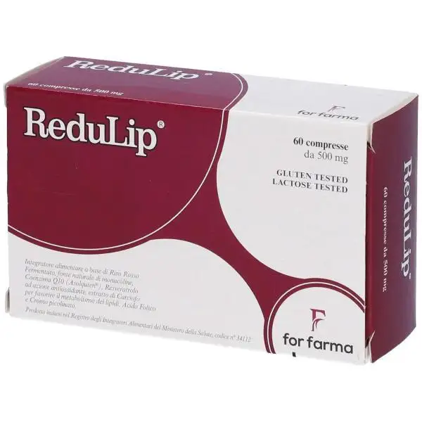 Redulip integratore alimentare a base di riso rosso fermentato 60 compresse