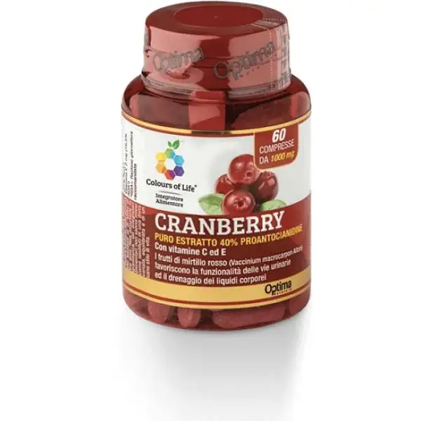 Optima colours of life cranberry integratore benessere vie urinarie 60 compresse