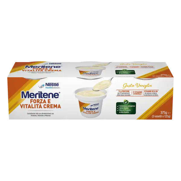 Meritene Forza e Vitalità Crema Dessert Vaniglia 3x125g