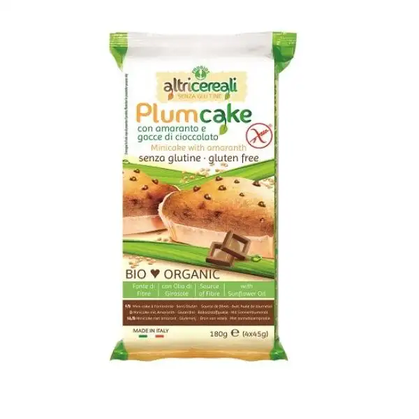 AltriCereali Plumcake Con Amaranto E Gocce Di Cioccolato Biologico Senza Glutine 180 g