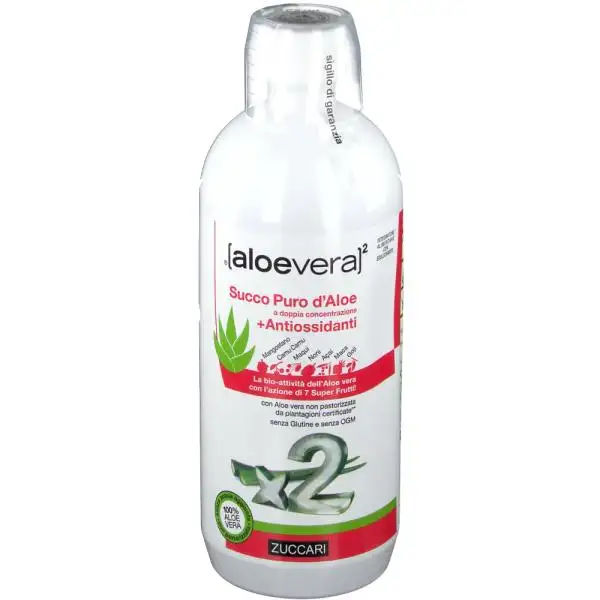 Zuccari Aloevera Succo Puro D'aloe + Antiossidanti Integratore Alimentare 1000ml