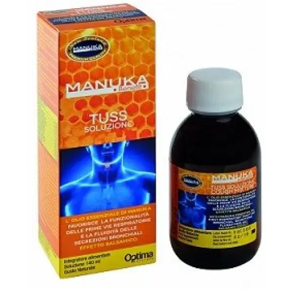 Optima Manuka Benefit Tuss Soluzione Integratore Benessere Vie Respiratorie 140 ml