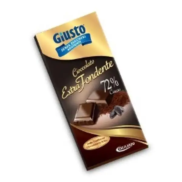 Giusto Senza Zuccheri Aggiunti Cioccolato Extra Fondente Tavoletta Da 85g