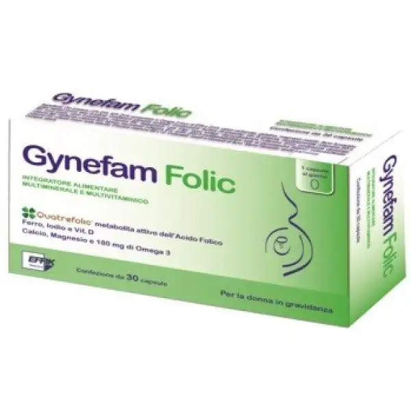 Gynefam Folic Integratore Alimentare Gravidanza 30 Capsule Molli