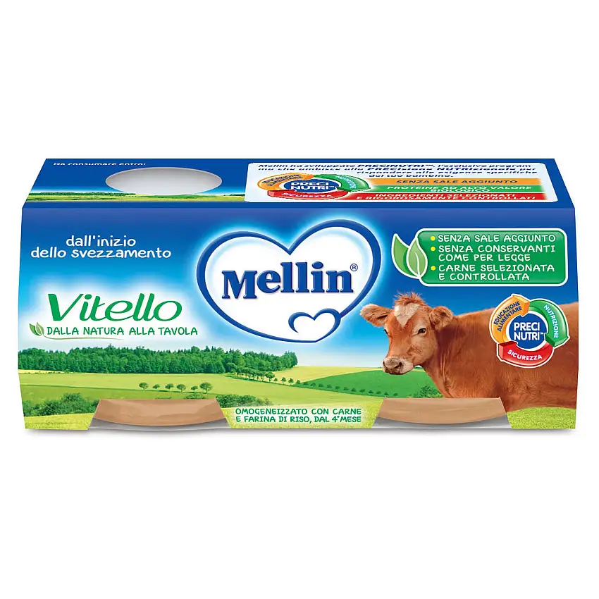 MELLIN OMOGENEIZZATO VITELLO 2X80 GRAMMI