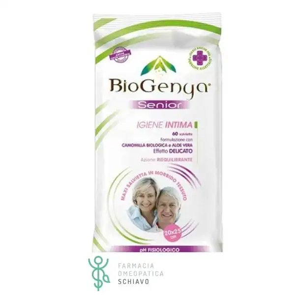 Biogenya Senior Salviettine Igiene Intima Azione Siequilibrante 60 Pezzi