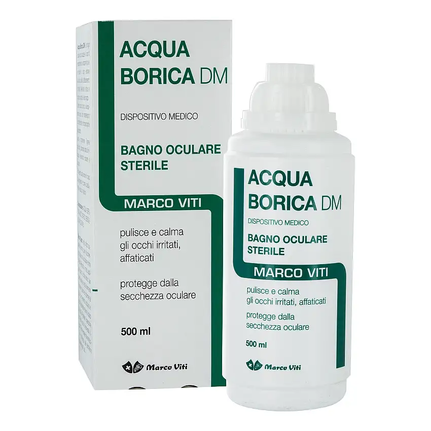 ACQUA BORICA PER BAGNO OCULARE STERILE 500ML VITI
