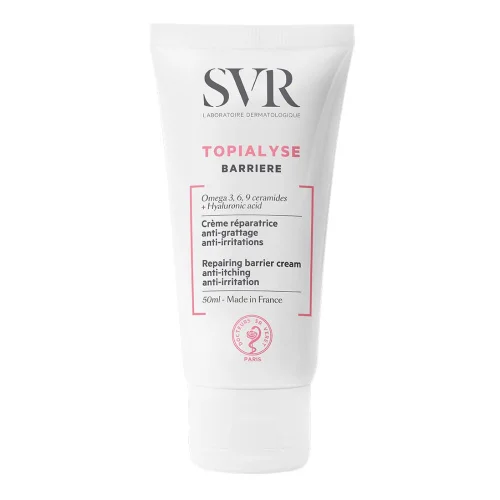 SVR Topialyse Barrière 50 ml - Crema riparatrice anti-prurito e anti-irritazioni mani viso e corpo