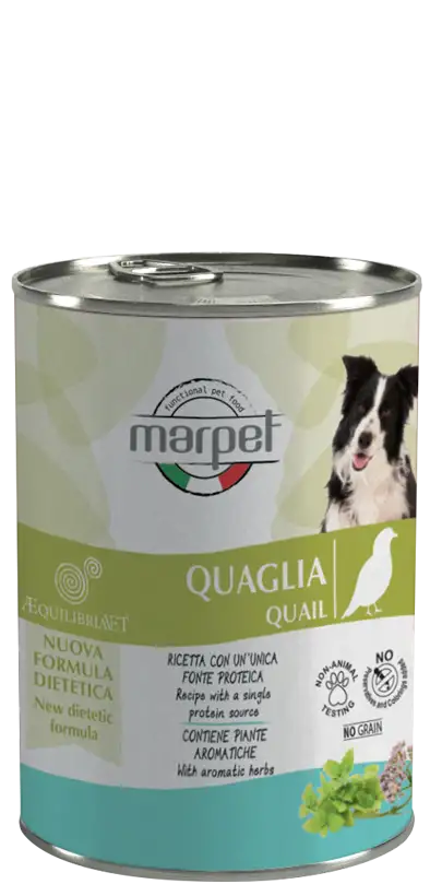 Marpet Aequilibriavet Dog Quaglia Cibo Umido Per Cani Adulti Scatoletta 400g