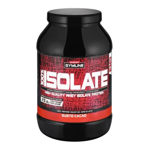 Gymline 100% Whey Protein Isolate Gusto Cacao 900 gr proteine in polvere di altissima qualità
