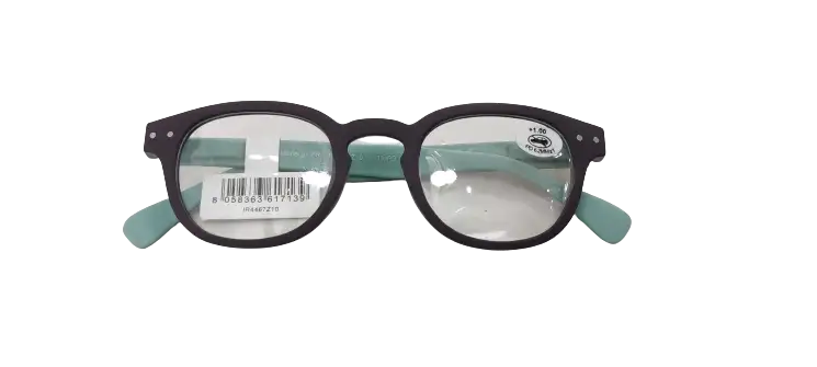 IRISTYLE OCCHIALI DA LETTURA RUBBER GRIGIO E TURCHESE DIOTTRIE 1,0