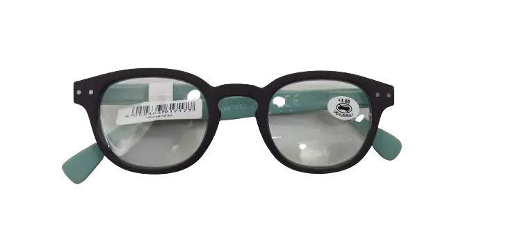 IRISTYLE OCCHIALI DA LETTURA RUBBER GRIGIO E TURCHESE 3,0 DIOTTRIE