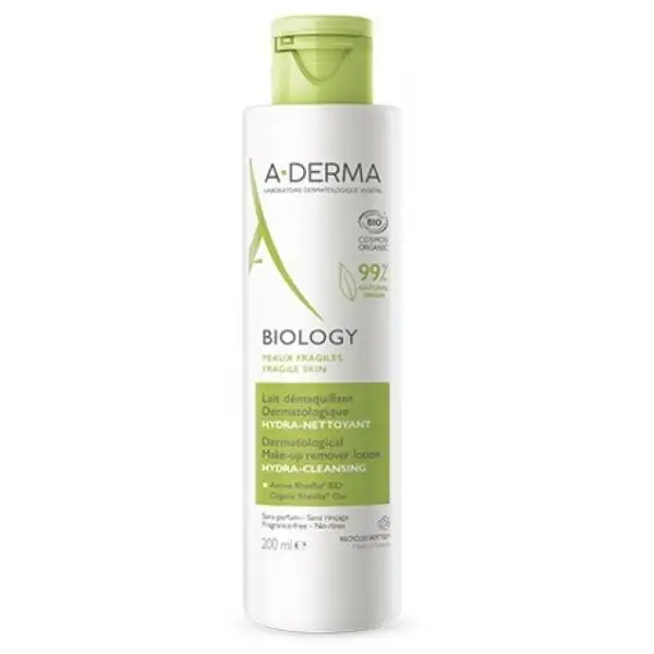 A-derma Biology latte struccante detergente 200 ml