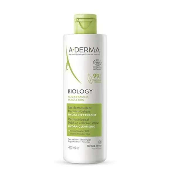 A-derma Biology  Lait démaquillant dermatologique  400 ml