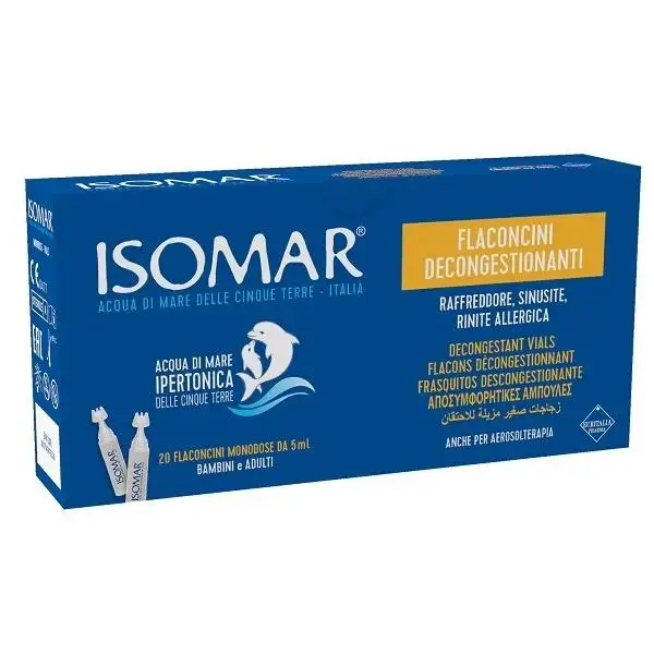Isomar Naso Flaconcini Decongestionanti Acqua Di Mare Ipertonica 20 Monodose