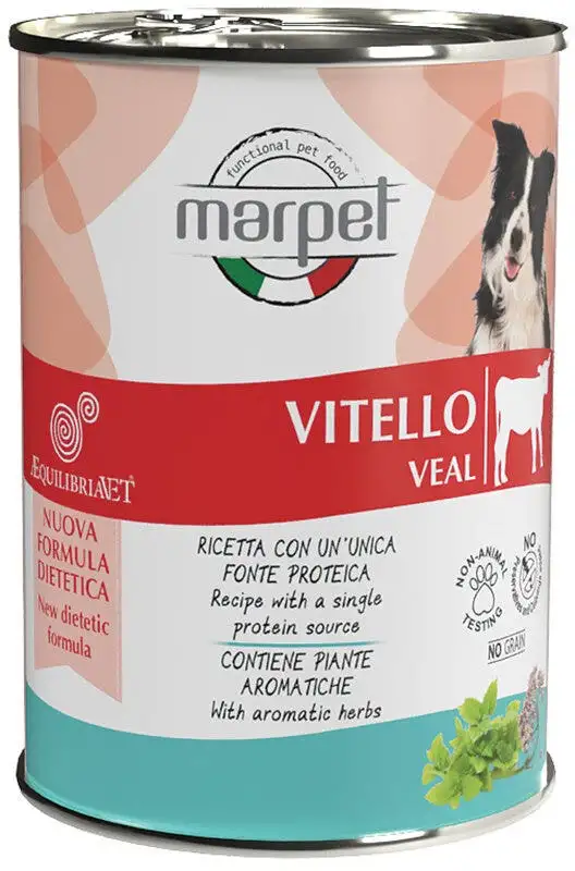 Marpet Aequilibriavet Dog Vitello Cibo Umido Per Cani Adulti Scatoletta 400g