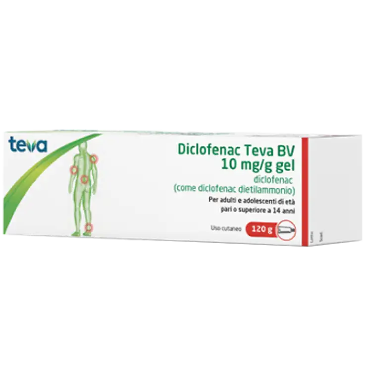 DICLOFENAC (TEVA B.V.)*gel derm 120 g 10 mg/g
