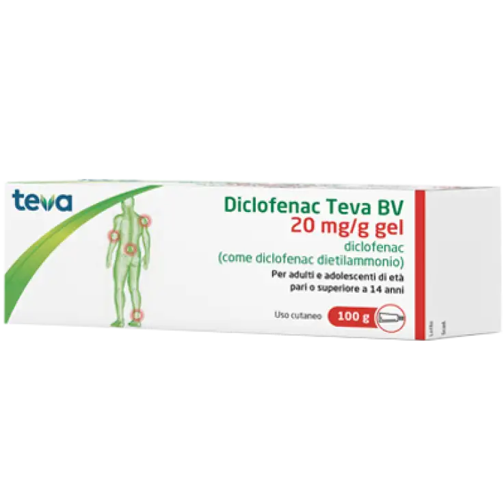 DICLOFENAC (TEVA B.V.)*gel derm 100 g 20 mg/g