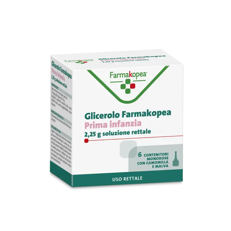 GLICEROLO (FARMAKOPEA)*PRIMA INFANZIA 6 microclismi 2,25 g con camomilla e malva