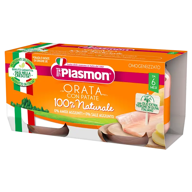 PLASMON OMOGENEIZZATO PATATE E ORATA 2X80 GRAMMI