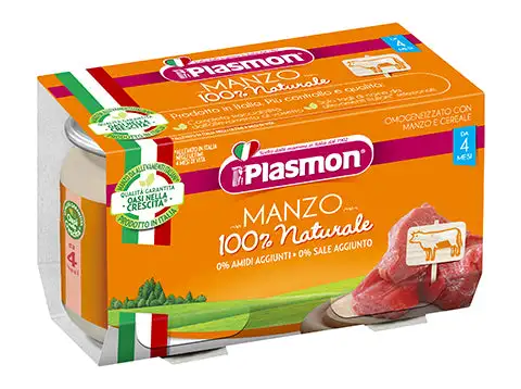 PLASMON OMOGENEIZZATO MANZO 2X80 GRAMMI