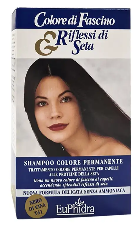 EUPHIDRA COLORE DI FASCINO & RIFLESSI DI SETA SHAMPOO COLOREPERMANENTE 41 NERO DI CINA 120 ML