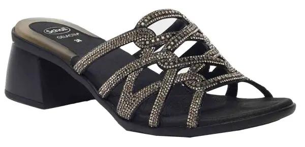 CALZATURA NISIDA MICROFIBRE+STRASS BIS W BLACK 37