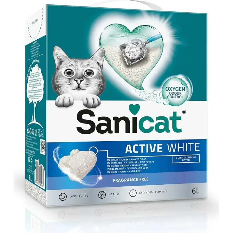 Sanicat Active white - lettiera ultra agglomerante 6 litri