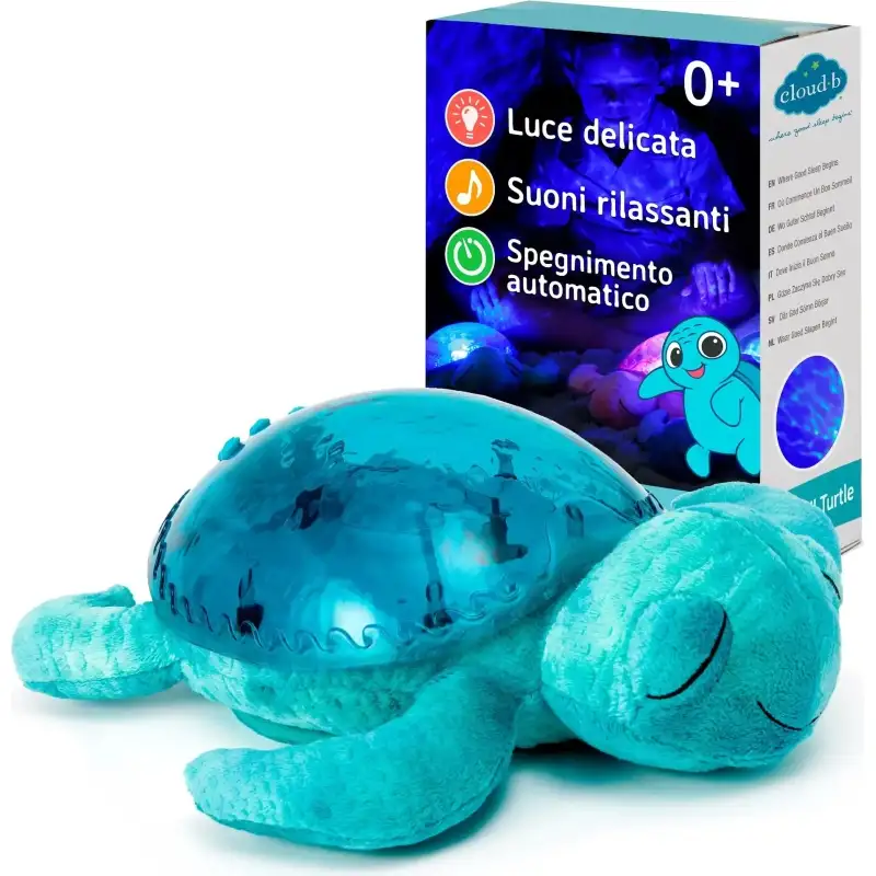 Cloud-b Aqua tranquil - luce notturna turtle blau